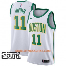 Maillot NBA Boston Celtics Kyrie Irving 11 2018-19 Nike City Edition Blanc Swingman - Enfant